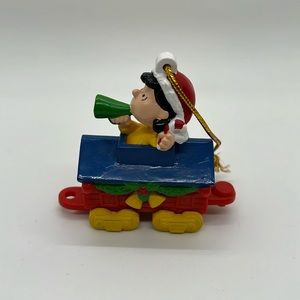 Vintage Peanuts Lucy in a Train Christmas Ornament